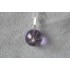 Naszyjnik z żywicy - Kulka z nasionkiem dmuchawca na fioletowym tle (Srebro)
