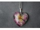 Naszyjnik z żywicy - Serce z dziką różą