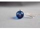 Naszyjnik z żywicy - Kulka z nasionkiem dmuchawca na niebieskim tle (Srebro)