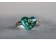 Srebrny pierścionek - Serce z kwiatuszkami dzikiej marchwi