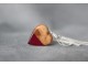 Naszyjnik z drewna i żywicy - Serce Różowe