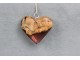 Naszyjnik z drewna i żywicy - Serce jabłoni (Srebro)