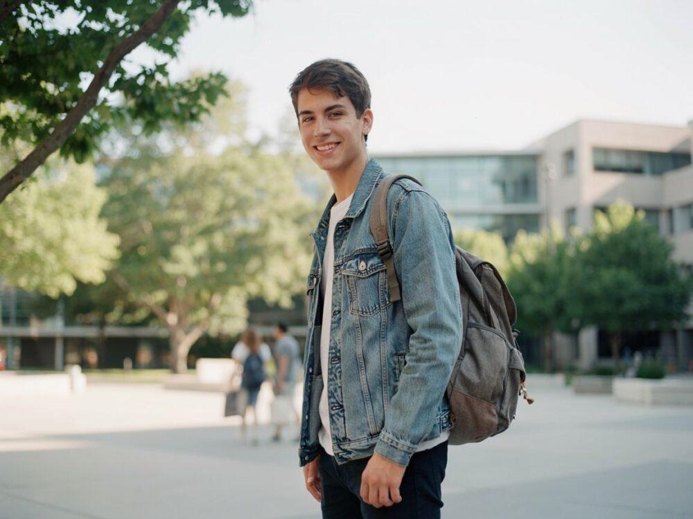 casualowy strój studencki