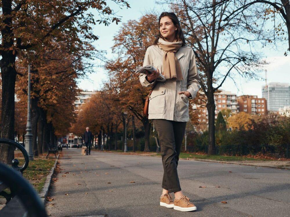 ciepły sweter i spodnie na 11 stopni