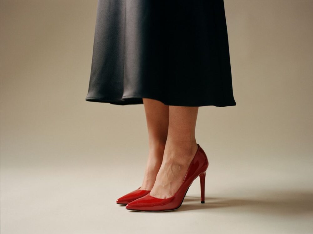 damskie eleganckie buty czerwone