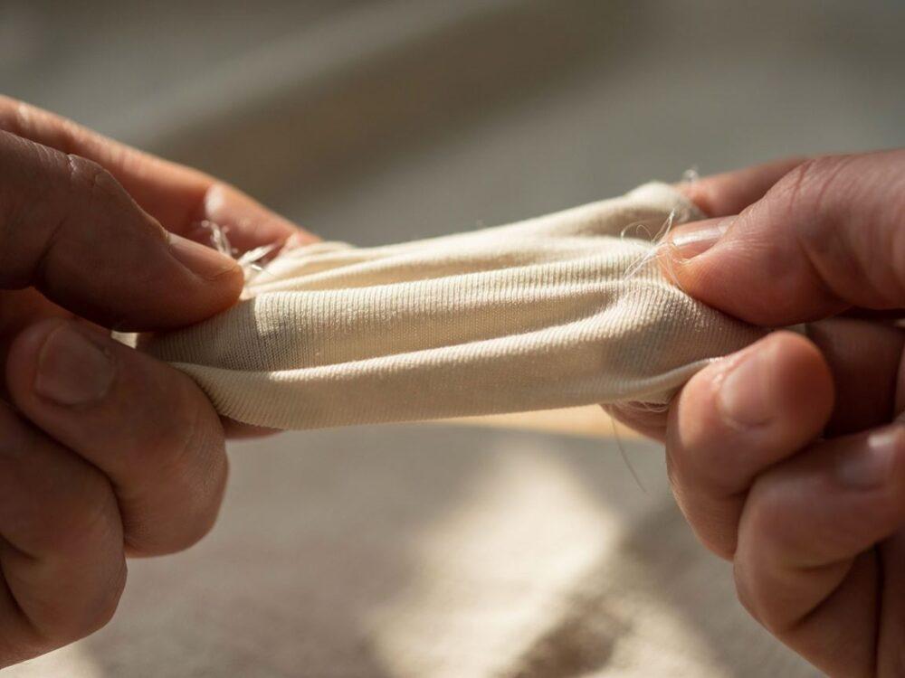 mikroskopijne włókna elastanu
